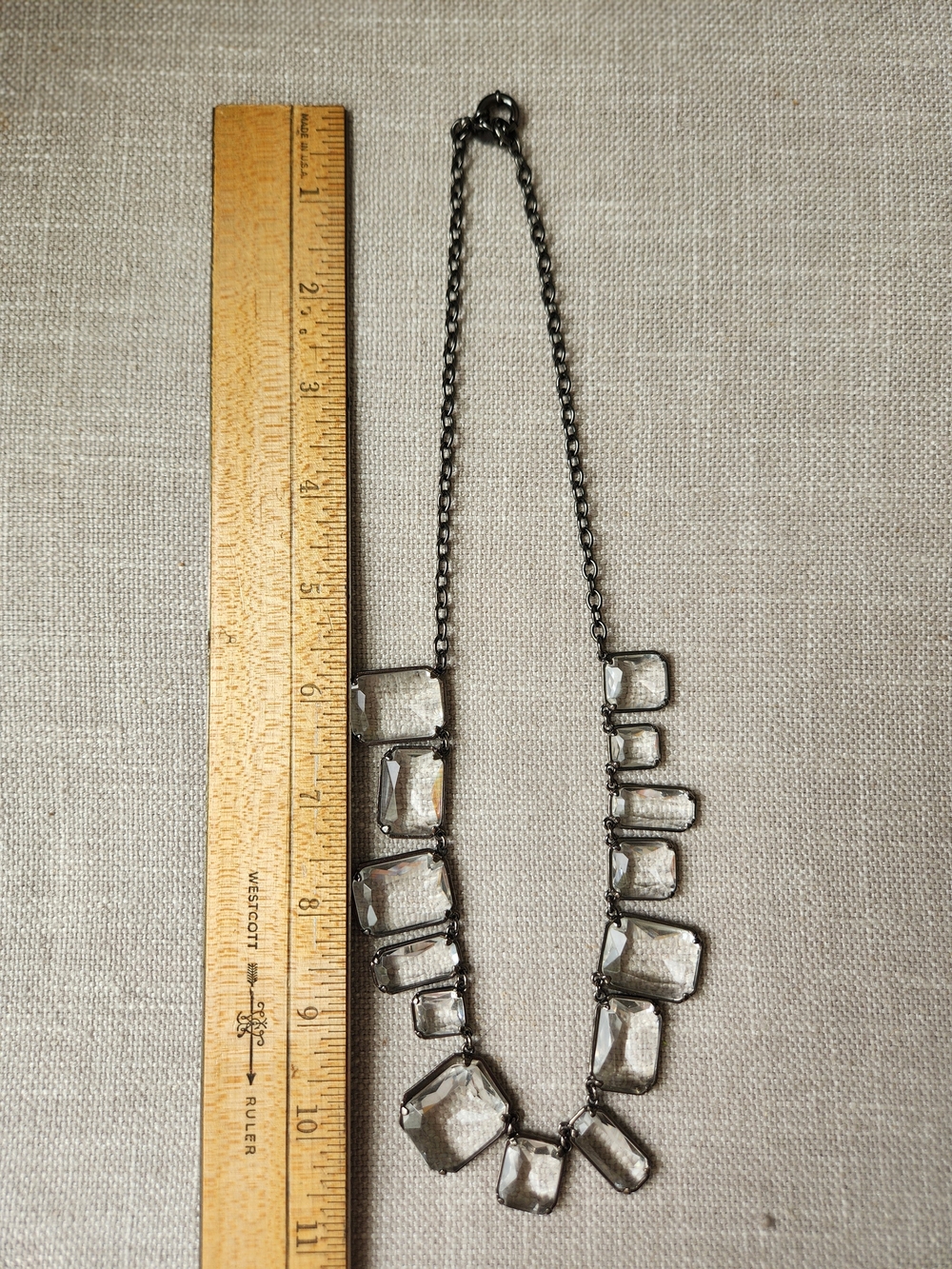 J. Crew Chunky Clear Crystal Statement Necklace in - Picture 9 of 9
